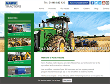 Tablet Screenshot of hawk-tractors.co.uk